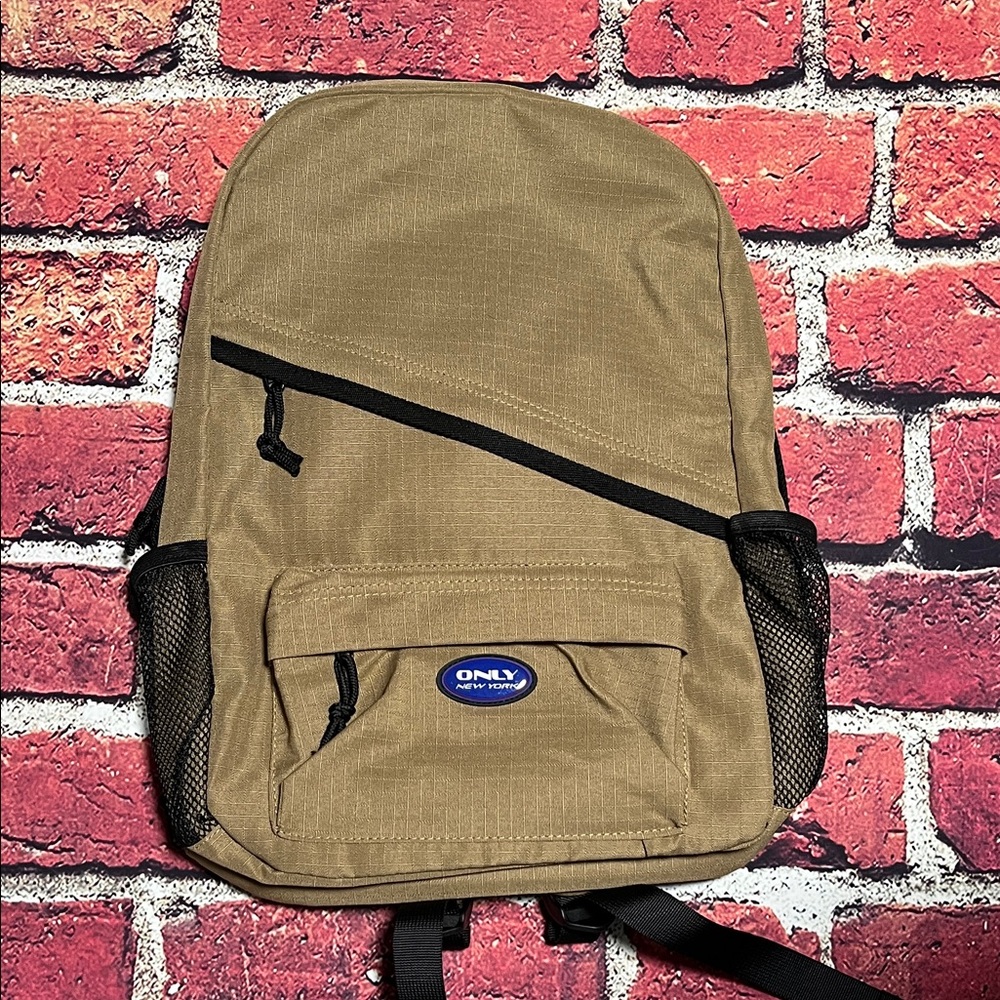 ONLY Tan Backpack with Black Accents